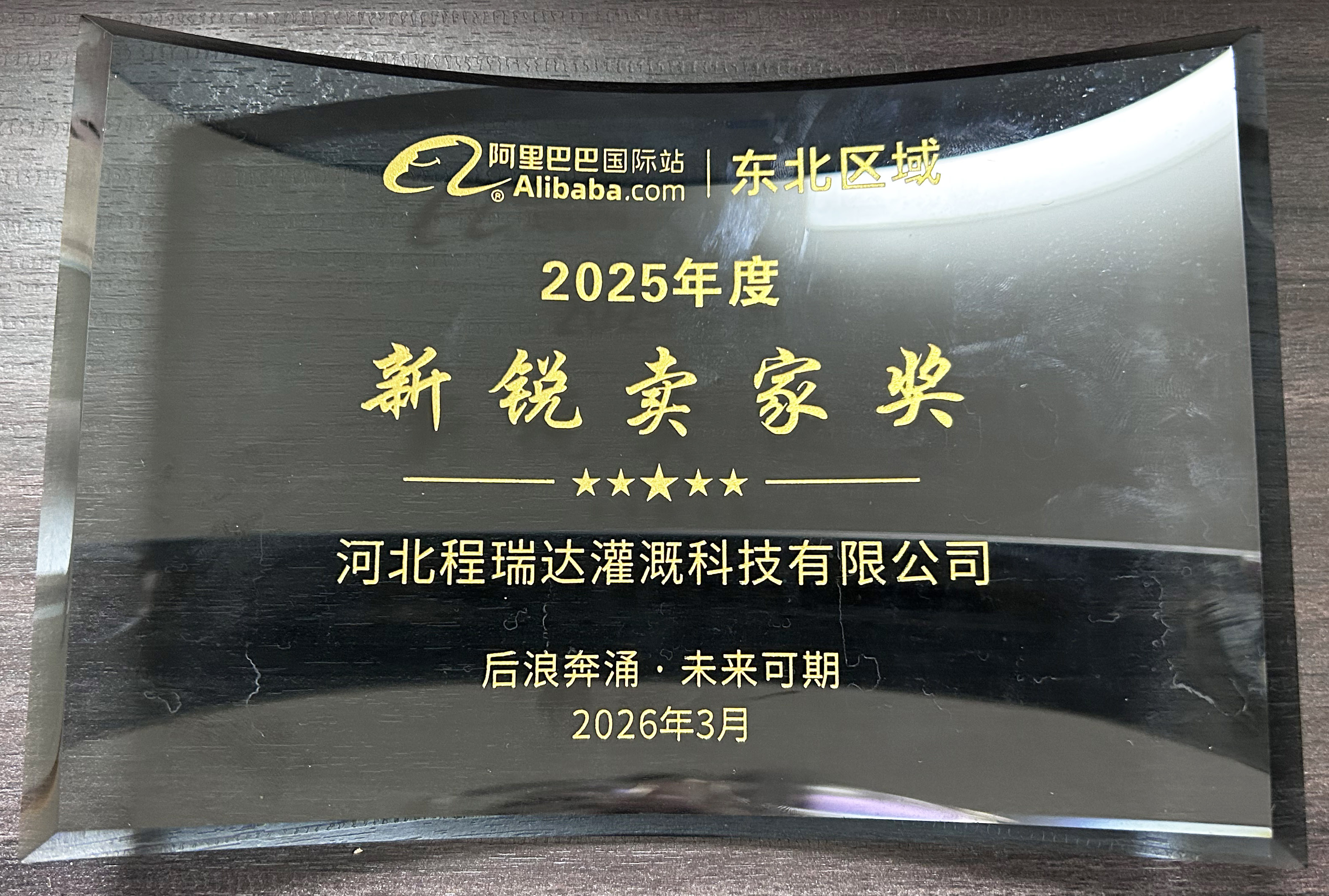 河北程瑞达灌溉 | 荣获阿里国际站新锐卖家奖