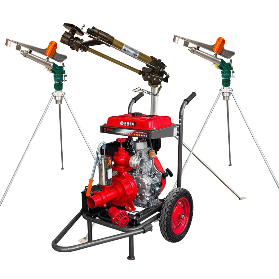 河北一体式灌溉机组 全套喷枪水带配齐 抗旱浇地神器